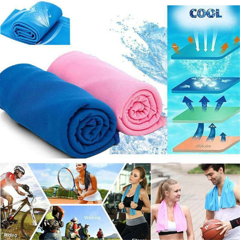 Instant Ice-Cold Cooling Towel in Seconds, Just Soak it, Wing it, Shake it and Wear it.