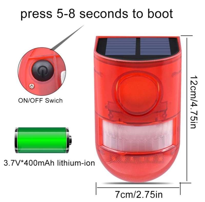 Waterproof Motion Sensor LED SOLAR ALARM LIGHT - Your all-in-one Security Necessity