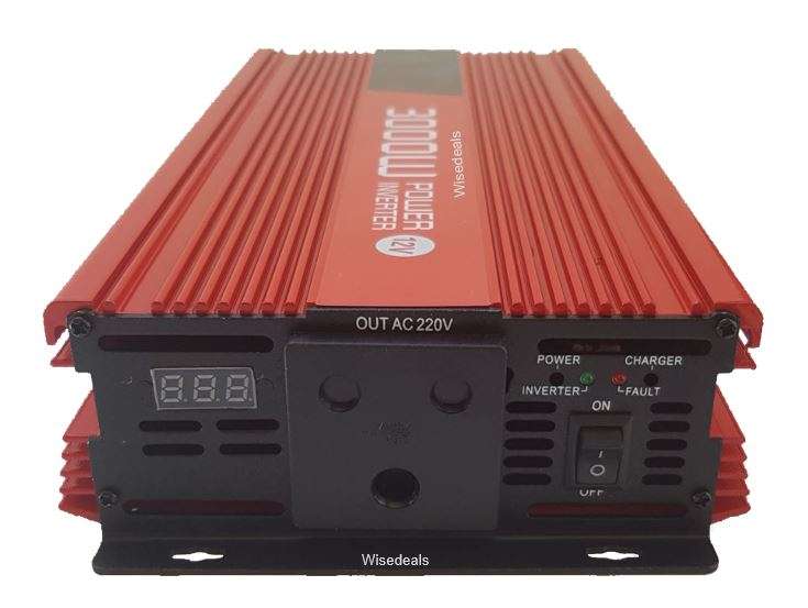 3000W Solar Power Inverter  3000W Constant Power & 6000W Surge Power, Convert 12V DC to 220V AC