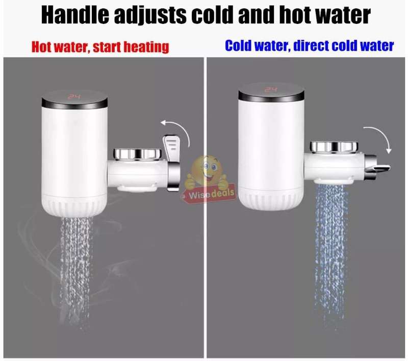 Electric Heating Faucet  Install Directly on to Your Tap, Include Faucet Adapters
