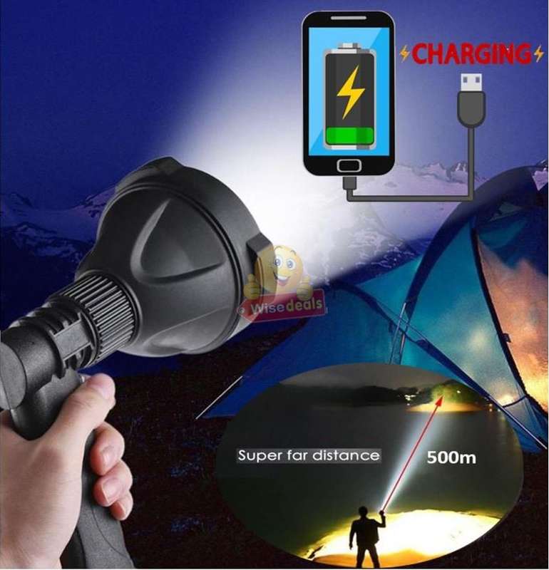 Super Far Distance 4000mAh LED Pistol Light, 3 Lighting Modes, USB Interface, Mobile Power Bank