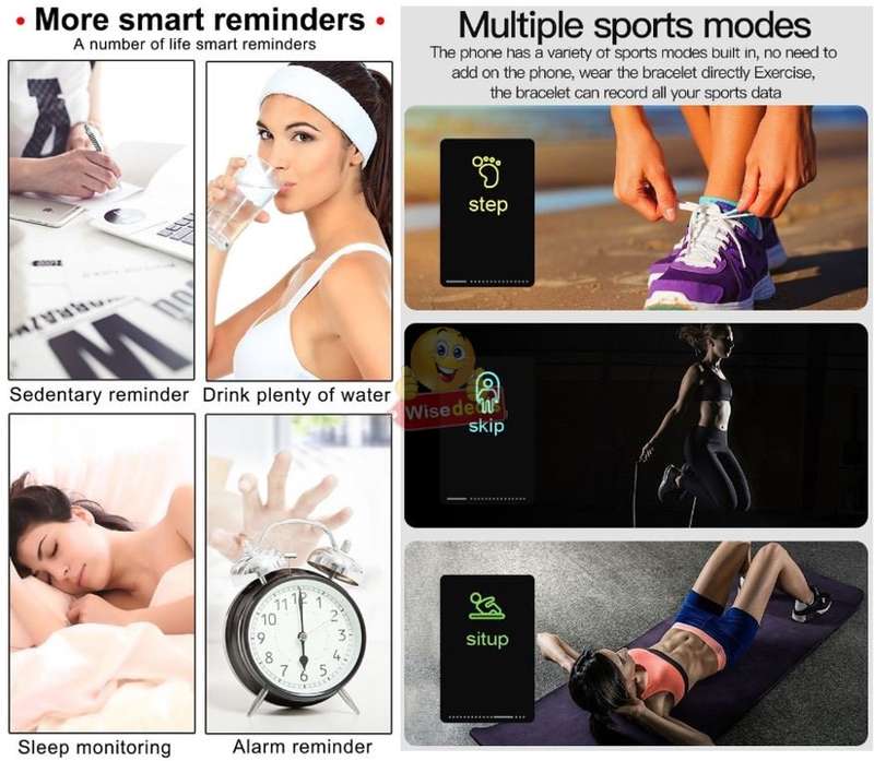 NEW MUSIC CONTROL Fitness Tracker Smart Watch, Monitor Heart Rate, Blood Pressure, Blood Oxygen