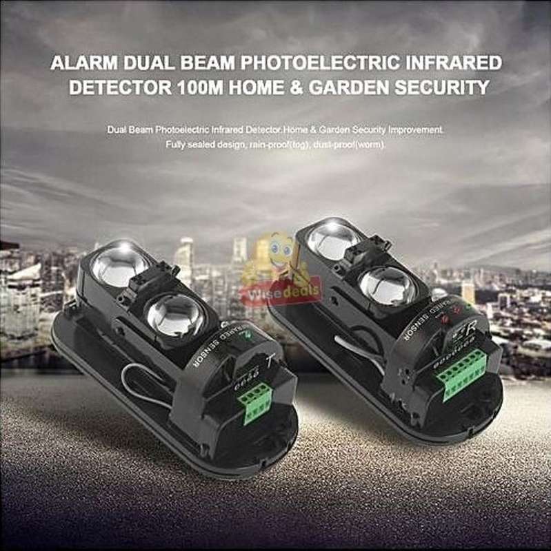 Infrared Alarm Intrusion Detector Twin Beam Sensor 100M Outdoor Perimeter Barrier