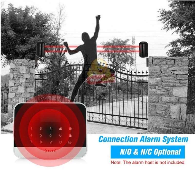 Infrared Alarm Intrusion Detector Twin Beam Sensor 100M Outdoor Perimeter Barrier
