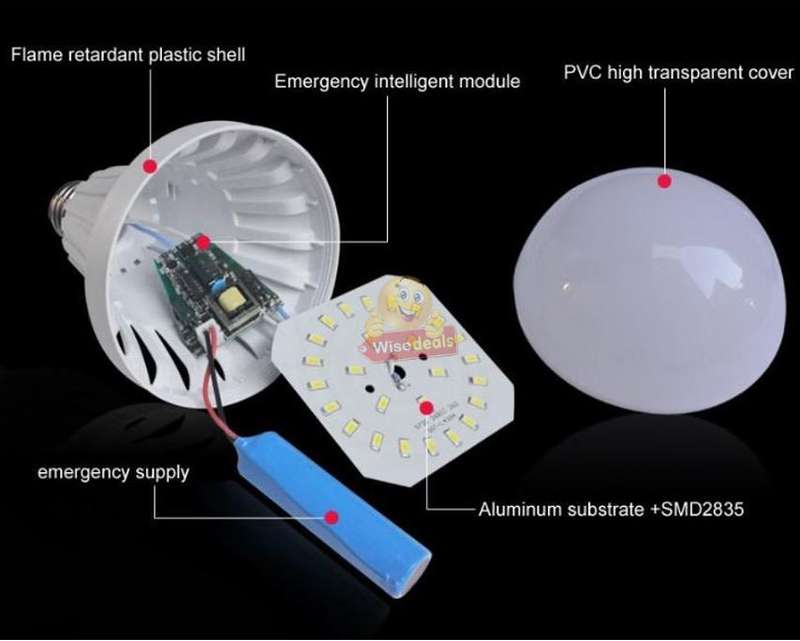 NEW Smart LED Bulb Light, Works on Power cuts, In Water, In your Hand, Regular AC, Emergency DC, Pin