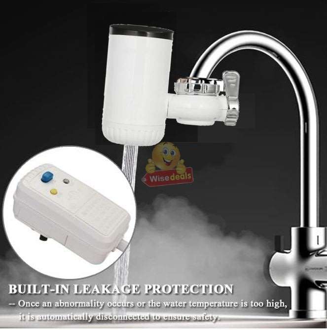 Electric Heating Faucet - 3 Seconds Hot Water, Fits Directly onto Your Tap, Include Faucet Adapters