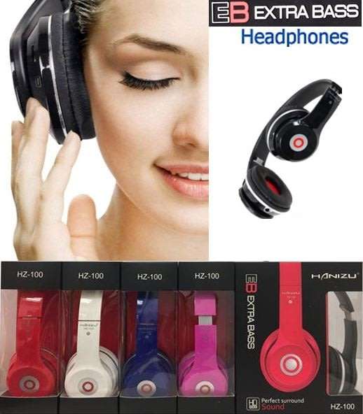 Extra Bass Rechargeable Headphones in different colours