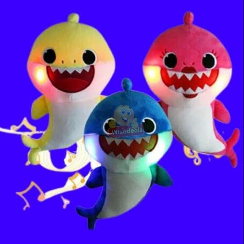 The Baby Shark Soft Toy Sings the Baby Shark Song with Flashing lights