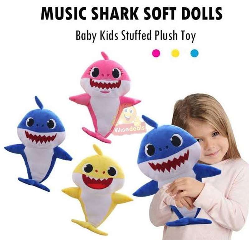 The Baby Shark Soft Toy Sings the Baby Shark Song with Flashing lights