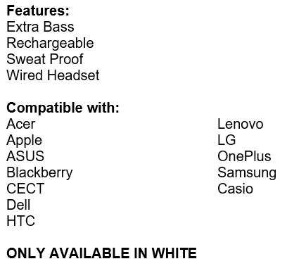Extra Bass Rechargeable Headphones in different colours