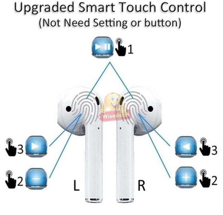 Wireless Stereo Bluetooth Headphones with Touch Control, Comfortable Fit & Wide Compatibility