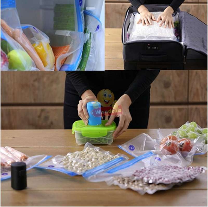 Always Fresh Seal Vac  Cordless, Compact, Easy to Use with Reusable Bags