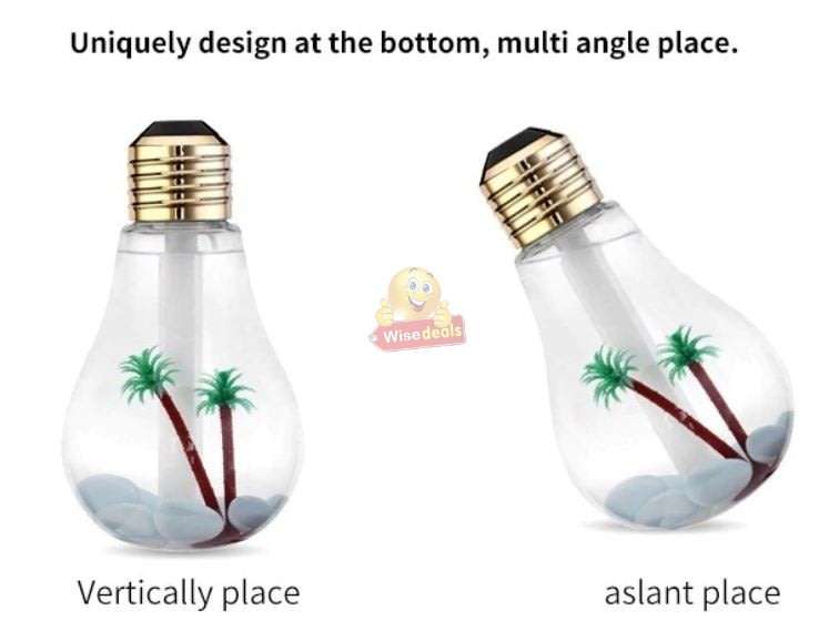 Humidifier & Purifier Bulb Light with 7 LED Colours and Landscape Accessories