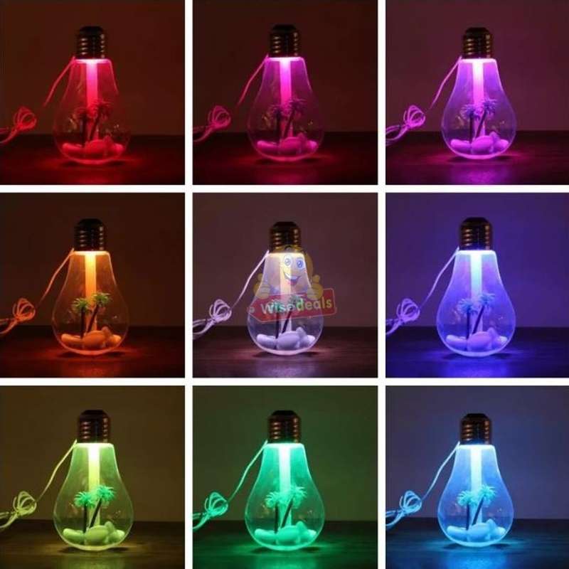 Humidifier & Purifier Bulb Light with 7 LED Colours and Landscape Accessories