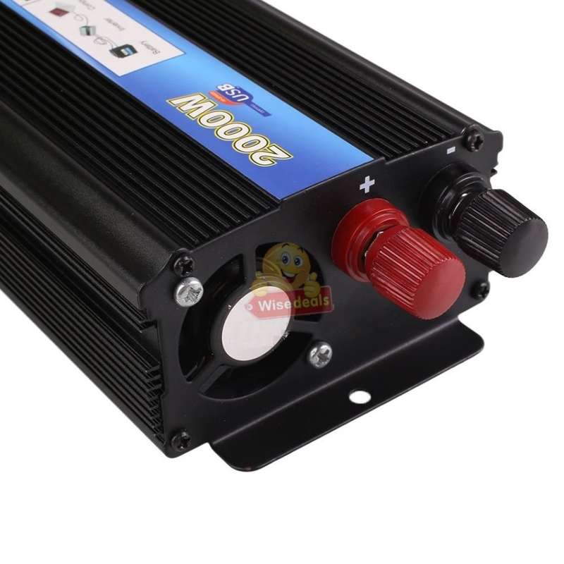 Solar Power Inverter - 2000W Constant Power & 4000W Surge Power, Convert 12V DC to 220V AC