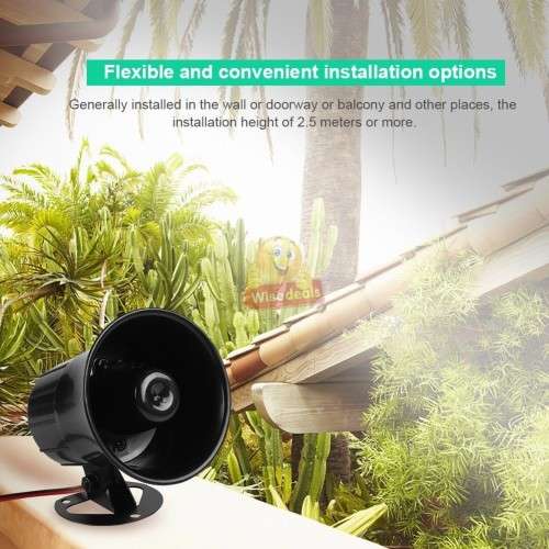 Super Loud 12V Siren Horn, Can be Used With a Variety of Alarms