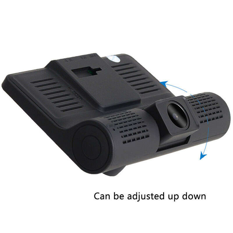 4 Inch IPS 1080P HD Night Vision DVR with Front, Inside & Rear Camera, 170° Wide-angle,G-Sensor