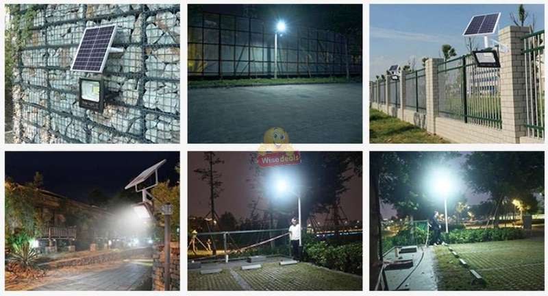 60W LED SOLAR Flood Light with Remote Control, Solar Panel, 5m Cable, Waterproof & 1350 Lumens
