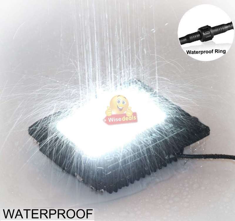 60W LED SOLAR Flood Light with Remote Control, Solar Panel, 5m Cable, Waterproof & 1350 Lumens