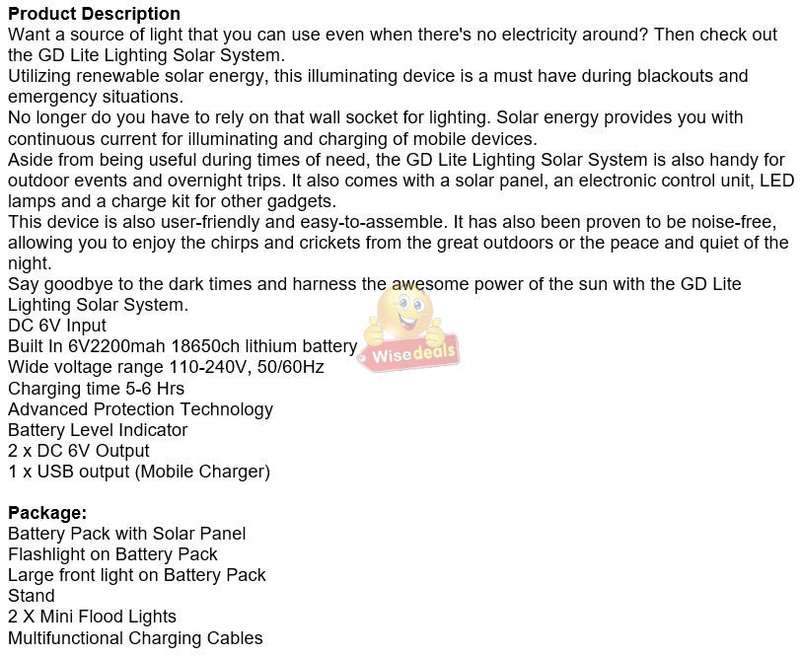Solar Lightening System, Perfect Loadshedding Survival Kit, Say Good Buy to Dark Times