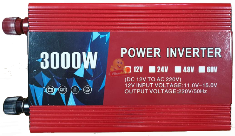 Solar Power Inverter  3000W Constant Power & 6000W Surge Power, Convert 12V DC to 220V AC