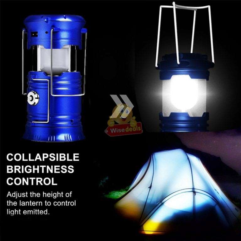 Waterproof Solar Lantern Light Charged by sun light or AC Charging Cord