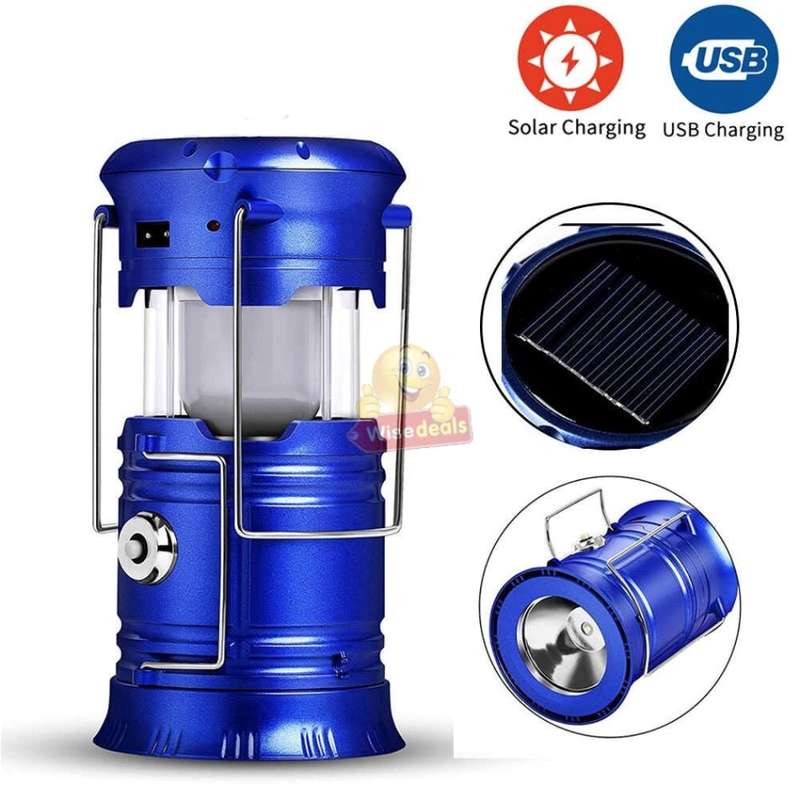 Waterproof Solar Lantern Light Charged by sun light or AC Charging Cord