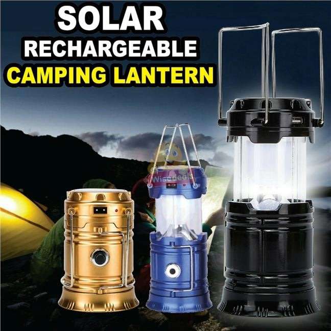 Waterproof Solar Lantern Light Charged by sun light or AC Charging Cord