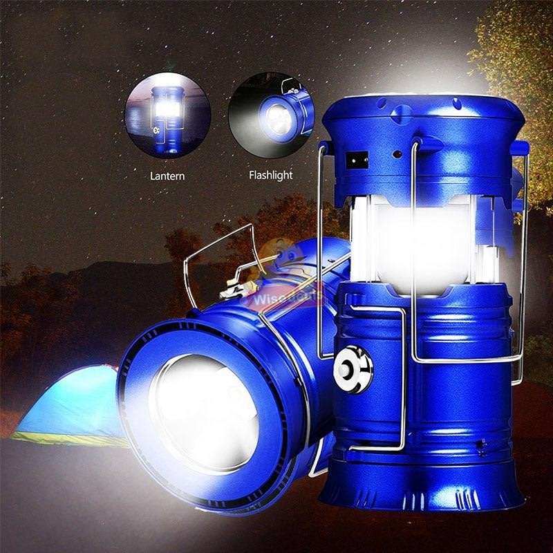 Waterproof Solar Lantern Light Charged by sun light or AC Charging Cord
