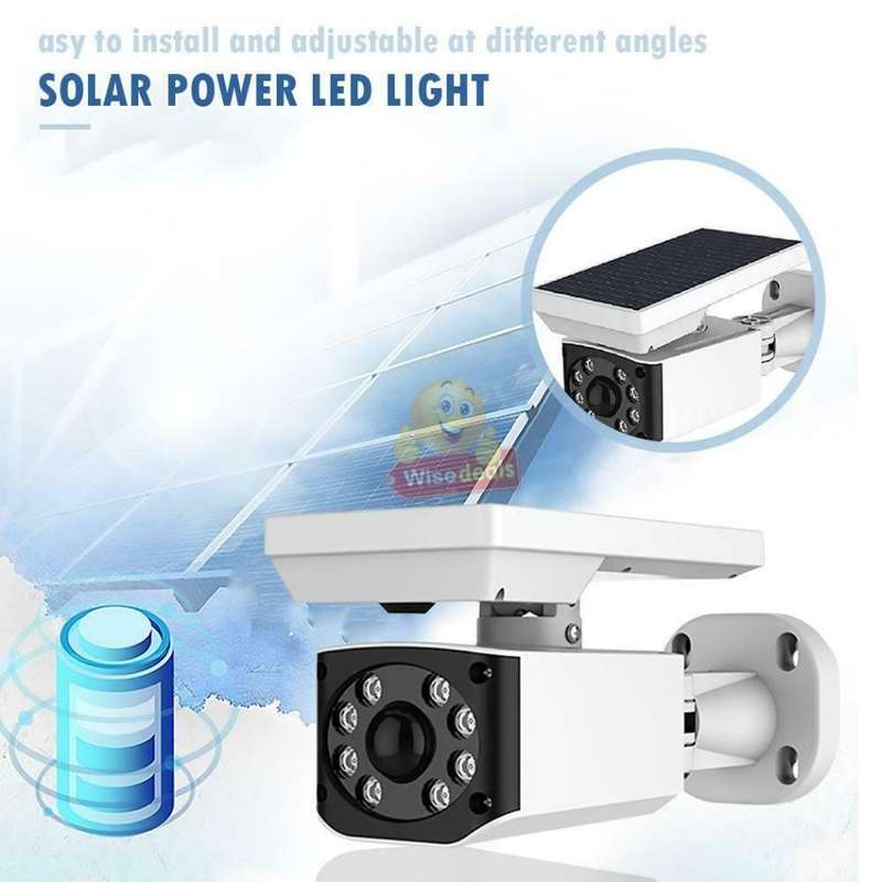 LED 1000LM Solar Light & Dummy Surveillance Camera, 3 Lightening Modes, Ideal to protect your home
