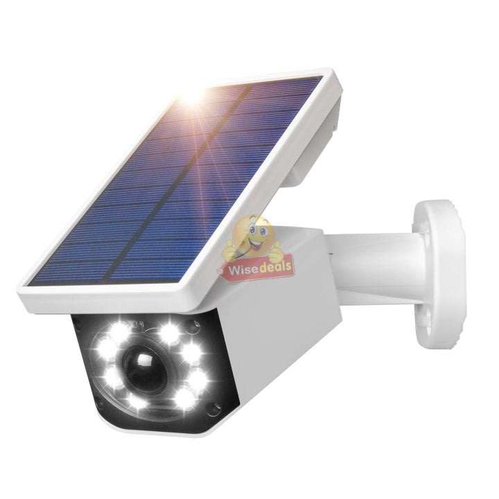 LED 1000LM Solar Light & Dummy Surveillance Camera, 3 Lightening Modes, Ideal to protect your home