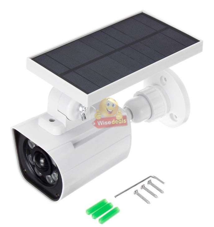 LED 1000LM Solar Light & Dummy Surveillance Camera, 3 Lightening Modes, Ideal to protect your home
