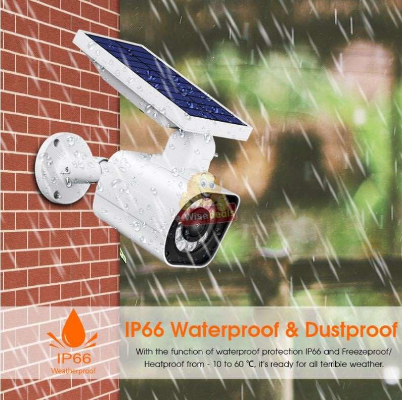 LED 1000LM Solar Light & Dummy Surveillance Camera, 3 Lightening Modes, Ideal to protect your home