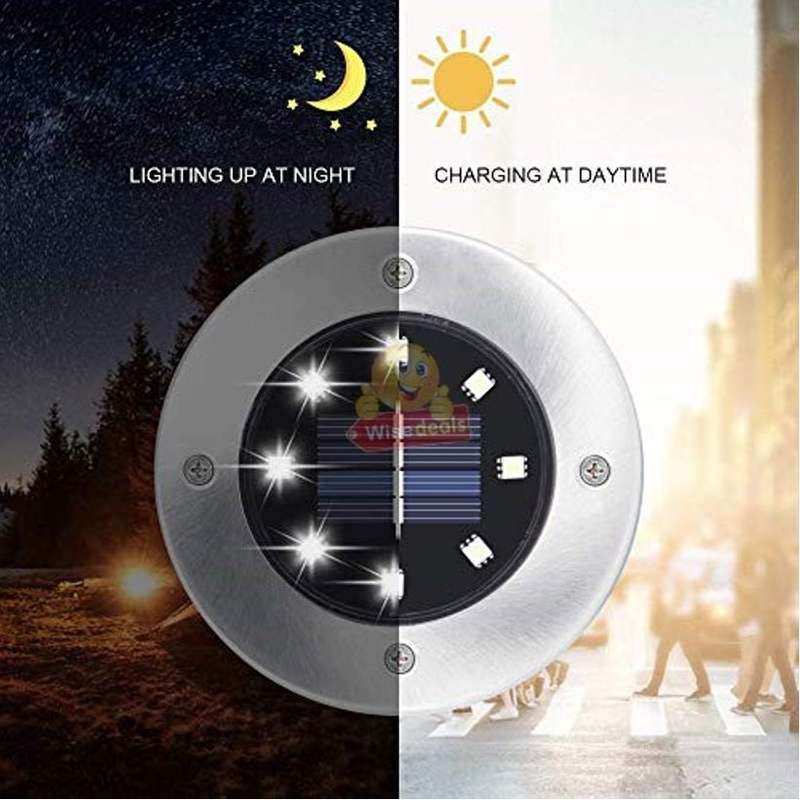 Outdoor Solar Ground Light, Waterproof, Light Sensor, Perfect for Driveway, Pathway, Garden, Patio,