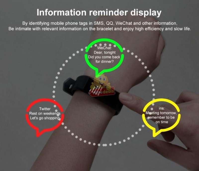 Bluetooth Health Smart Watch - Monitor Heart Rate, Blood Pressure, Blood Oxygen, Calorie, Distance