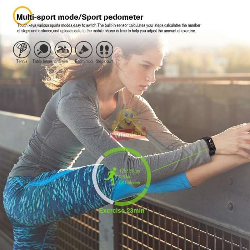 Bluetooth Health Smart Watch - Monitor Heart Rate, Blood Pressure, Blood Oxygen, Calorie, Distance