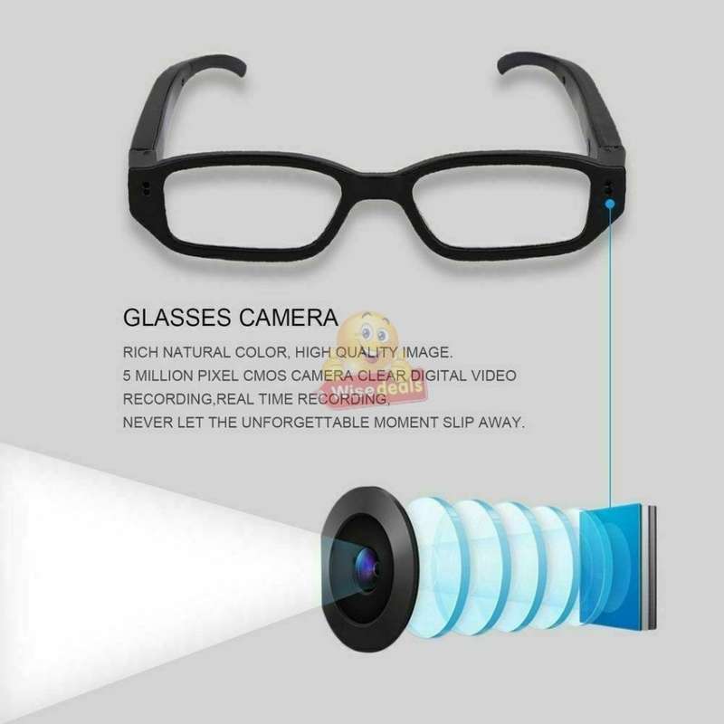 1080P HD Eyeglasses Camera, Support SD Card, Take photos or Videos