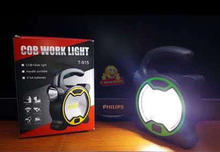 COB Flash Light with Side Light, Perfect for Camping, Maintenance, Emergency and more