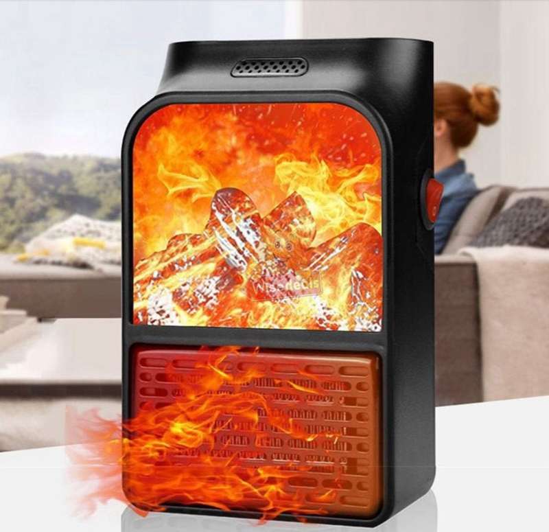 Remote Control Flame Heater, 1000W, Rapid Heat Dissipation, Easy to operate