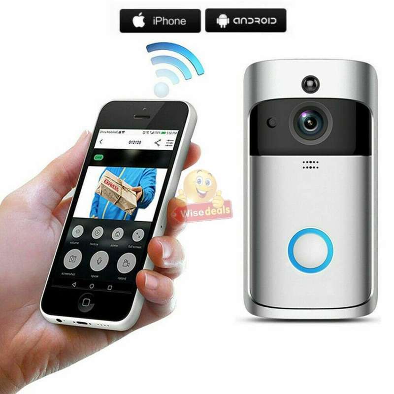 WIFI Video Door Bell - PIR Motion Detection, Real-time & Two-way Intercom, 166° Wide Angle etc