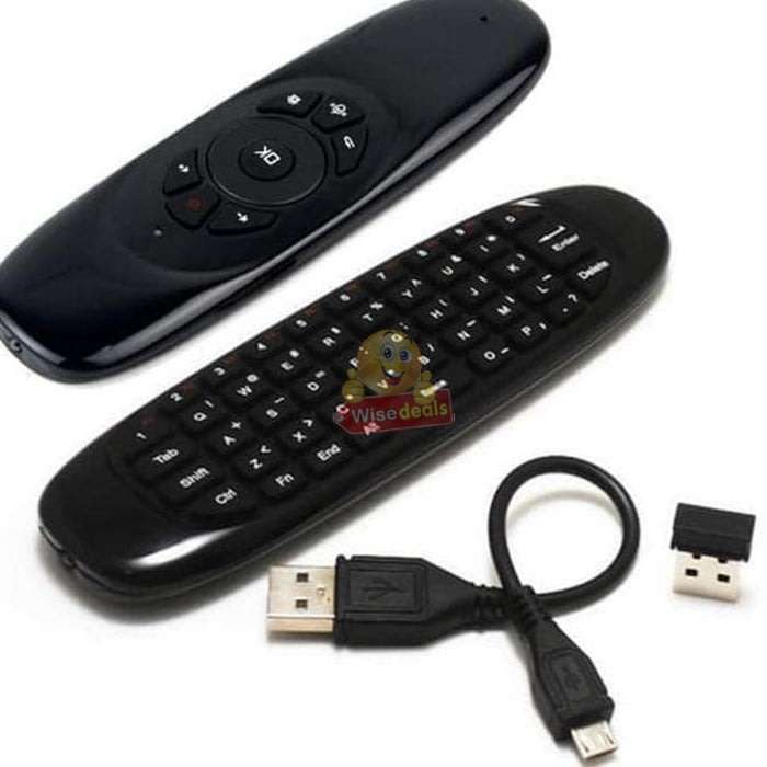 Wireless Air Mouse with Rechargeable Battery, 2-in-1 Keyboard and Mouse, TV, PC, Game Console etc.
