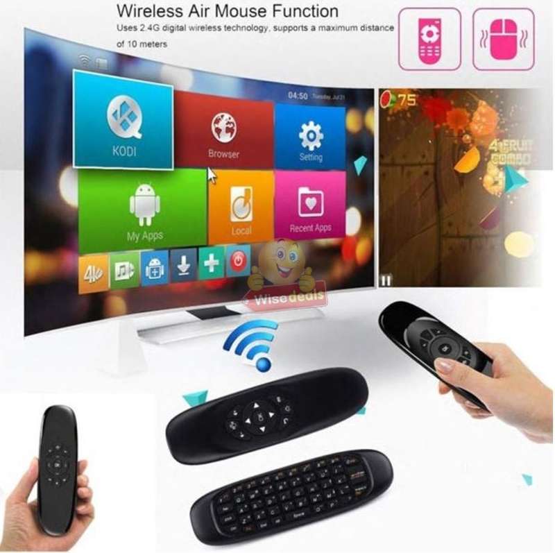 Wireless Air Mouse with Rechargeable Battery, 2-in-1 Keyboard and Mouse, TV, PC, Game Console etc.