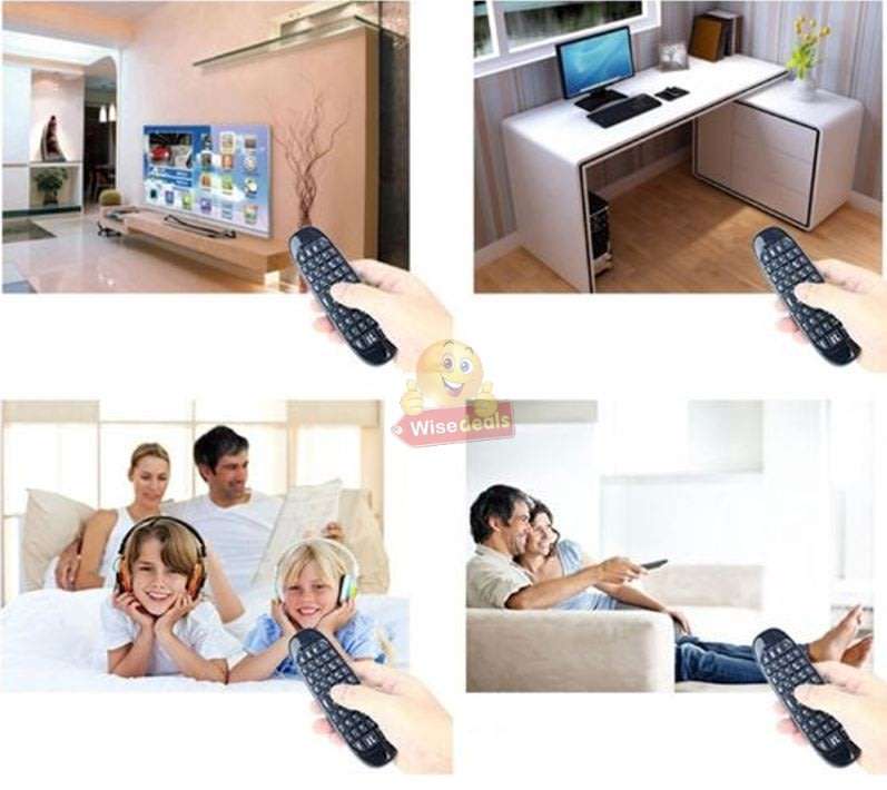 Wireless Air Mouse with Rechargeable Battery, 2-in-1 Keyboard and Mouse, TV, PC, Game Console etc.