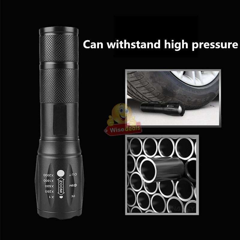 Mini USB LED Rechargeable Flashlight compact in box with 3 modes