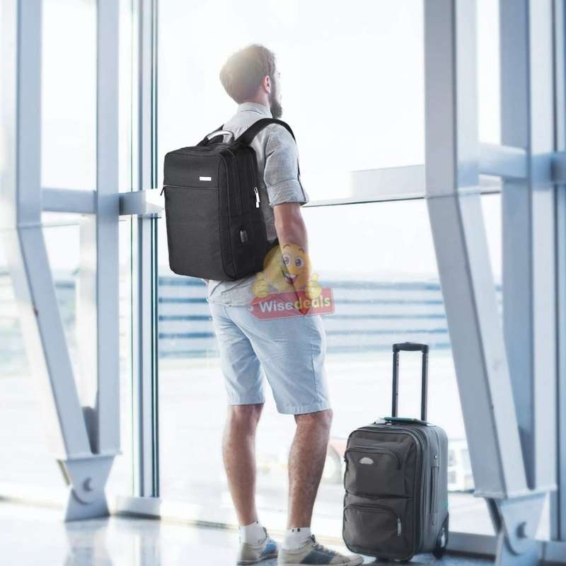Stylish Backpack with lots of space and pockets, build-in USB Port with Cable