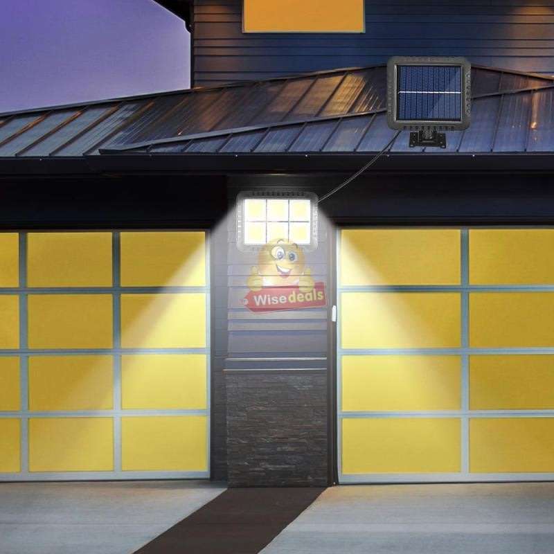 120 LED COB Super Bright Solar Flood Light with Solar Panel, 5m Link Data Line & Screws