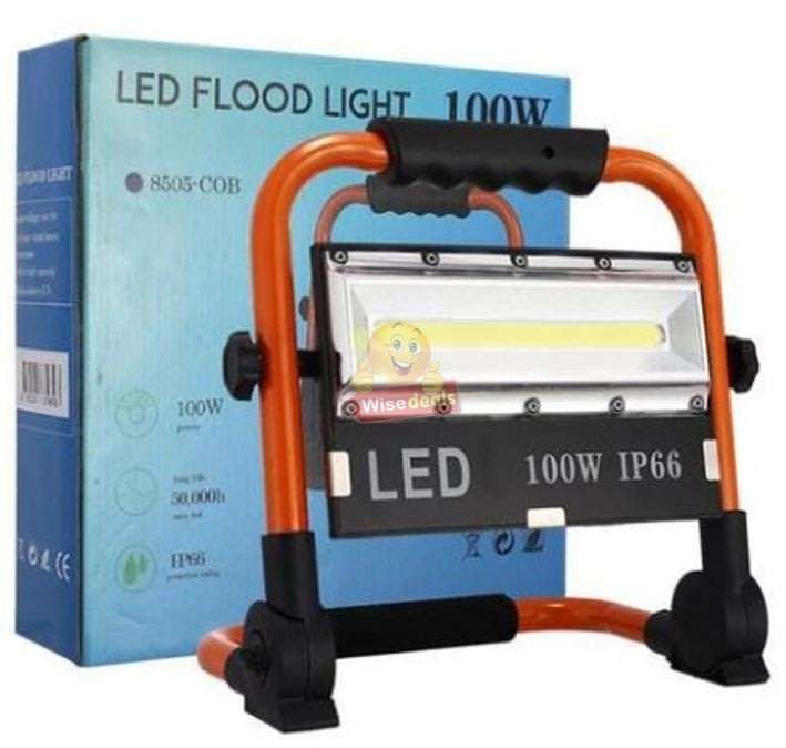 Super Bright LED COB 100W Portable Flood Light, 3 Modes, Waterproof, Rechargeable etc