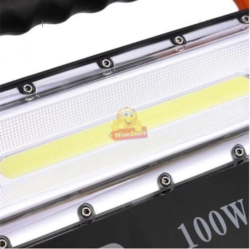 Super Bright LED COB 100W Portable Flood Light, 3 Modes, Waterproof, Rechargeable etc