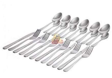 24 Piece Modern Silverware Stainless Steel Cutlery Set in Wooden Case