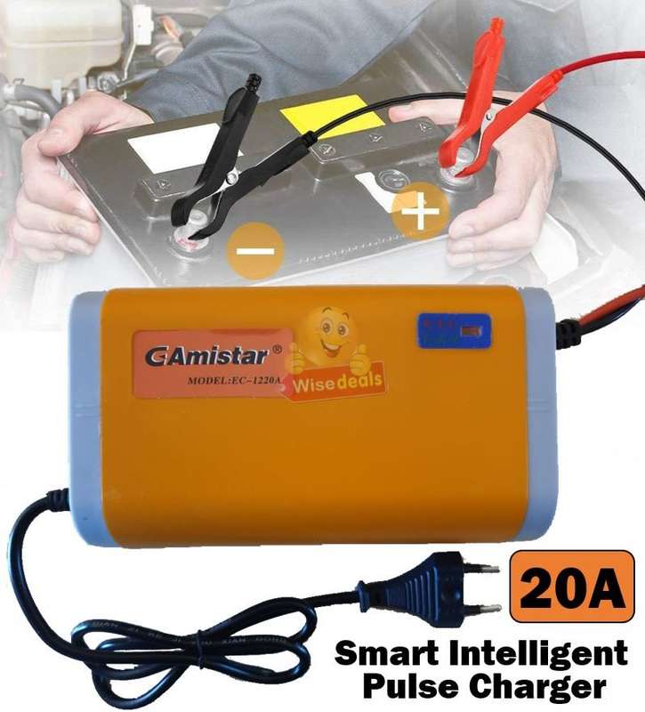 12V 20A Intelligent Battery Charger with Short Circuit, Reverse Connection & Over Current Protection